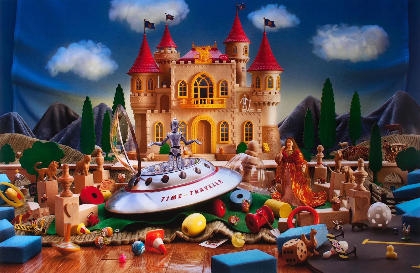 Toy Castle Time Traveler - Miniature Toy Photography 4K Wallpaper (4200x2729)