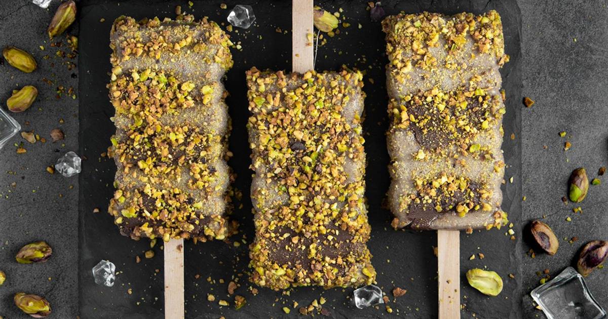 Banana Nutella Pistachio Popsicles