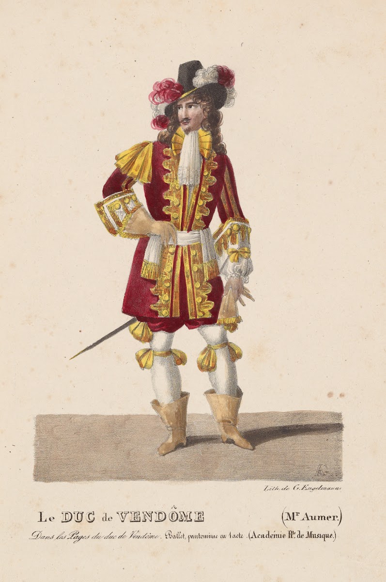 Le duc de Vendôme Mr Aumer dans Les pages du duc de Vendôme ballet pantomime en