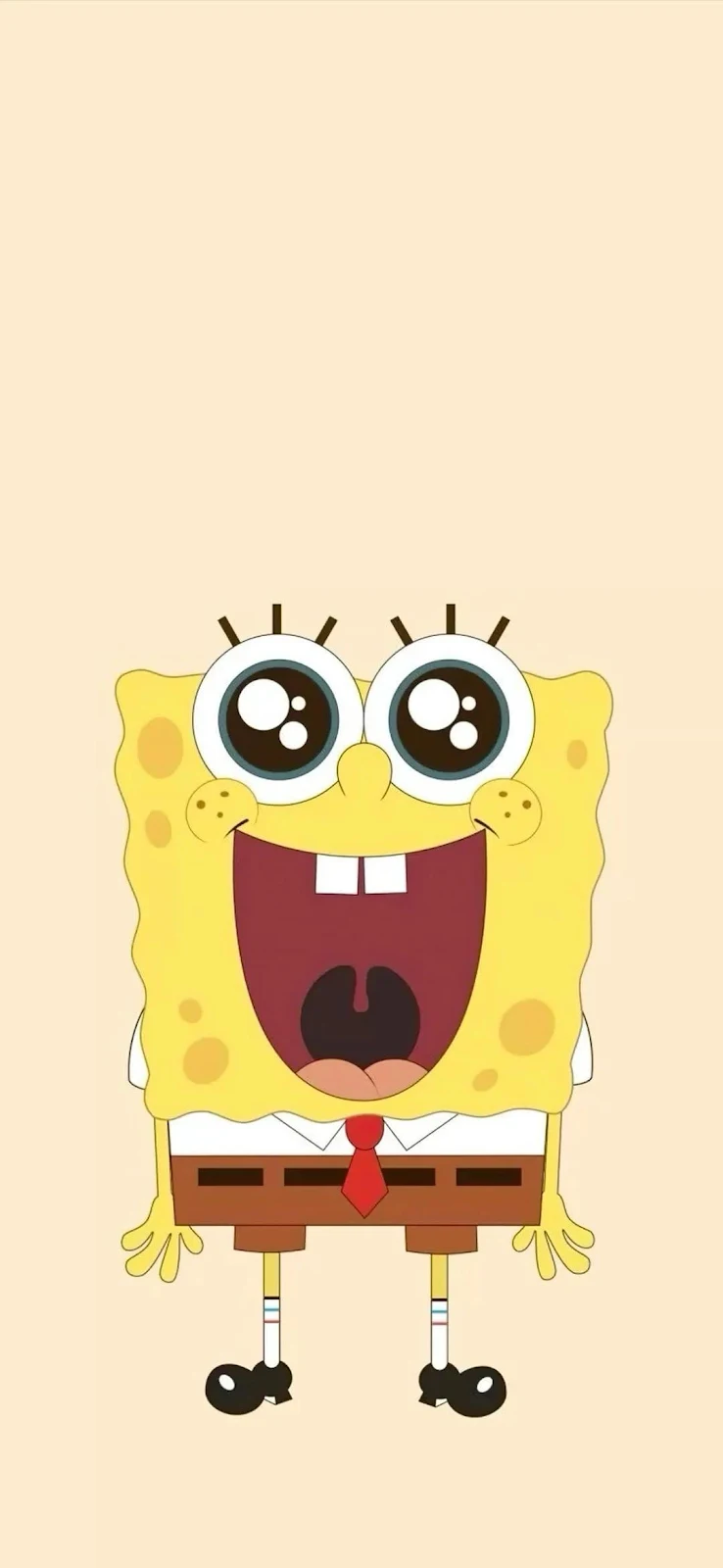 SpongeBob SquarePants Minimalist Wallpaper - Minimalist Vector Art Full HD iPhone Wallpaper (1080x2342)