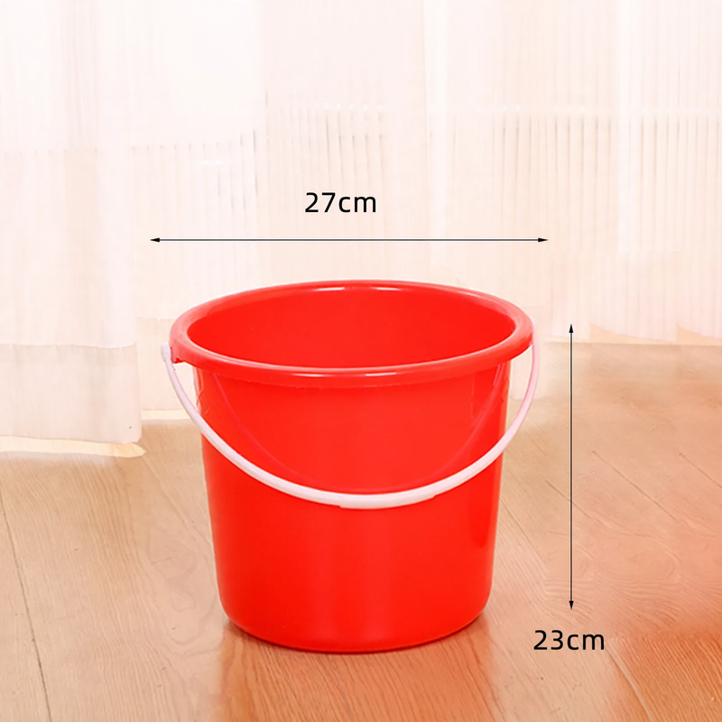 Plastic bucket with handle, various sizes