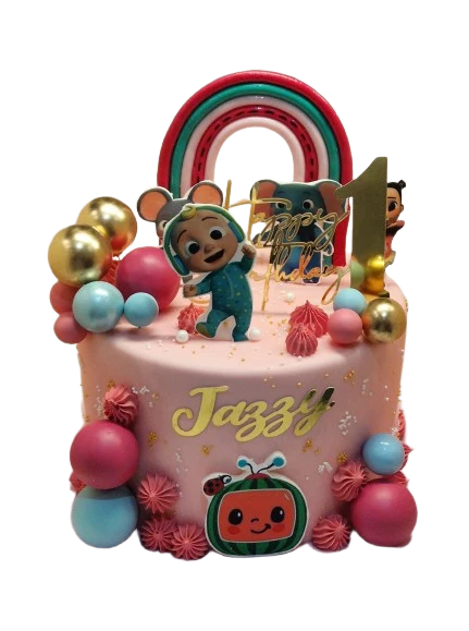 Coco Melon Themed 1st Birthday Cake CB-NC754