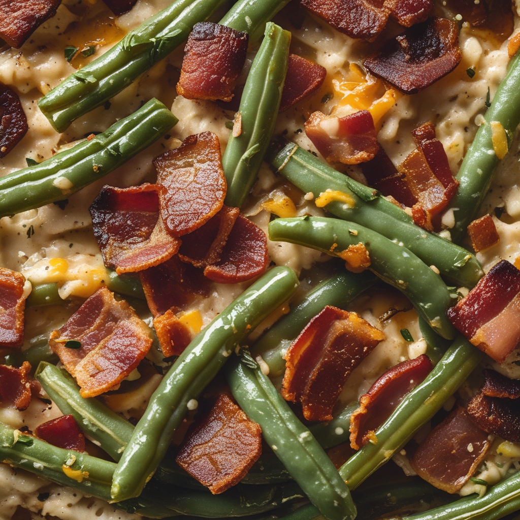 Bacon Loaded Green Bean Casserole – Easy, Comforting Family Favorite finished