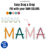 Canva frame Scribbled Lines and Dots Alphabet Doodle photo 4 template 293