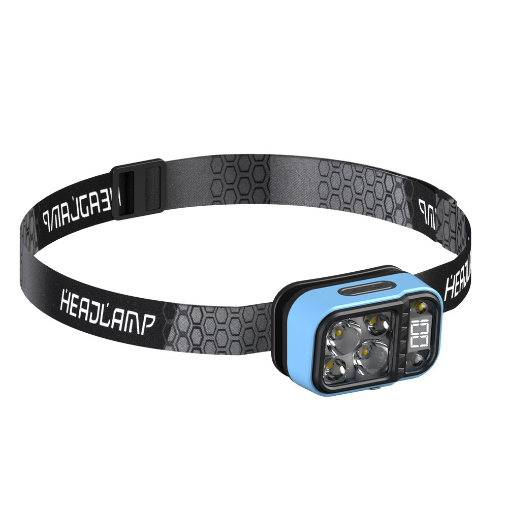 LED headlamp USB charging with sensor