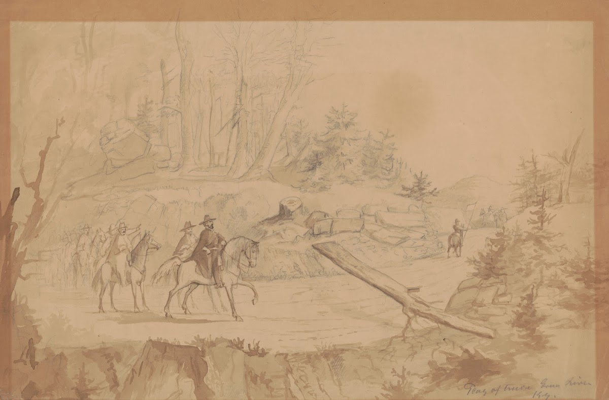 A flag of truce to exchange prisoners Green River Kentucky 1862
