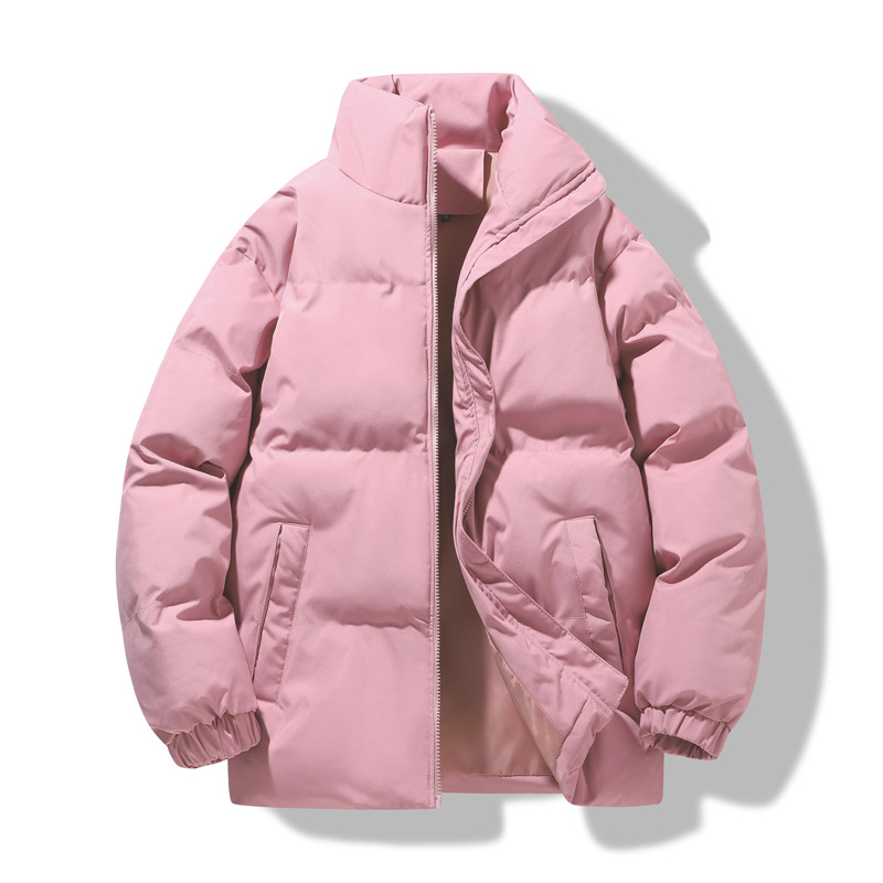 Casual Unisex Quilted Jacket with Stand-Up Collar
