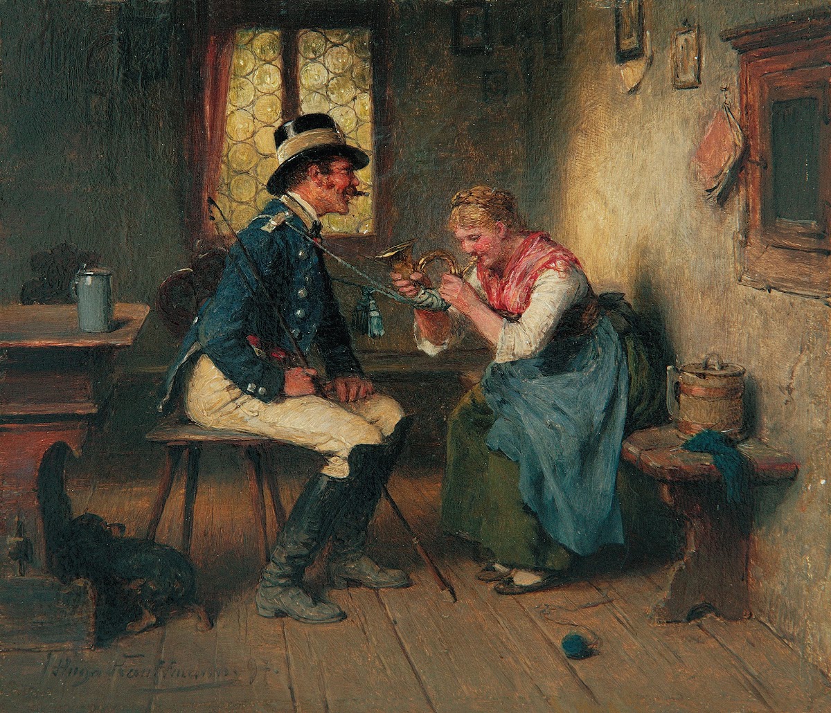 Mädel mit Postillon 1897