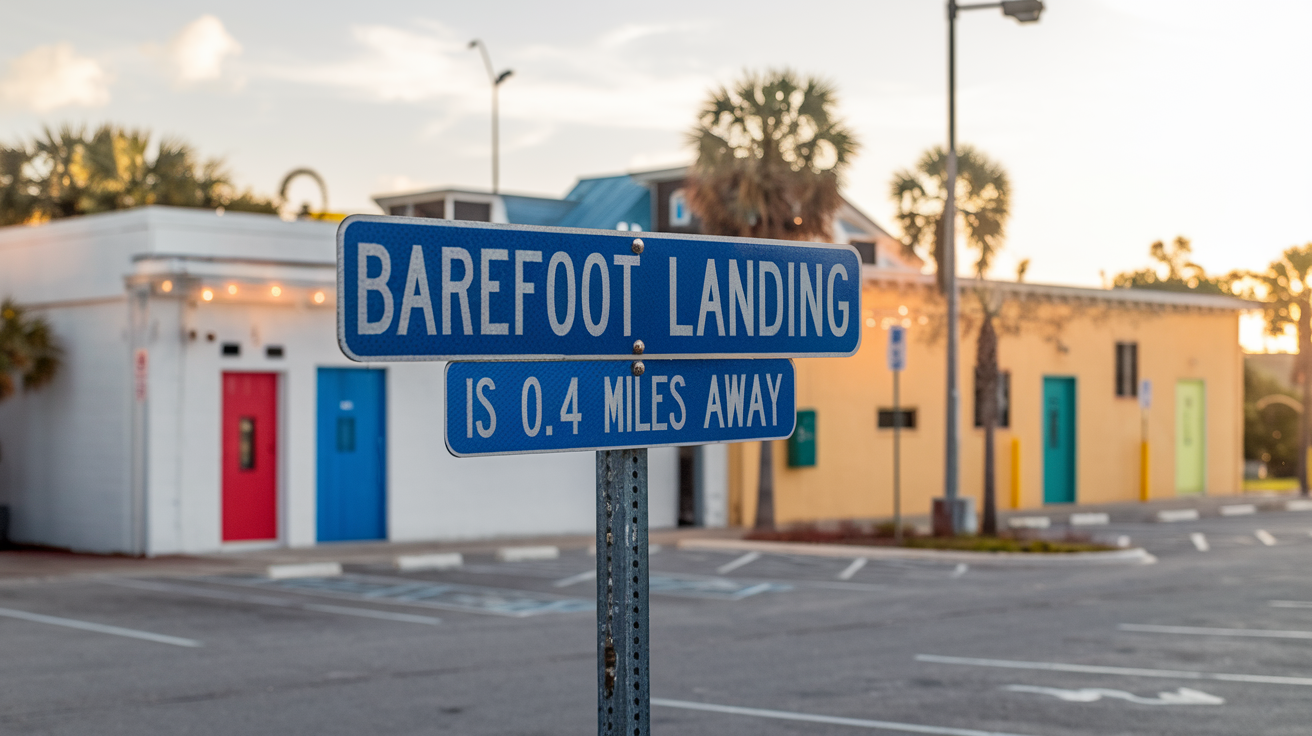 Distance from Seaside to Barefoot Landing Myrtle Beach