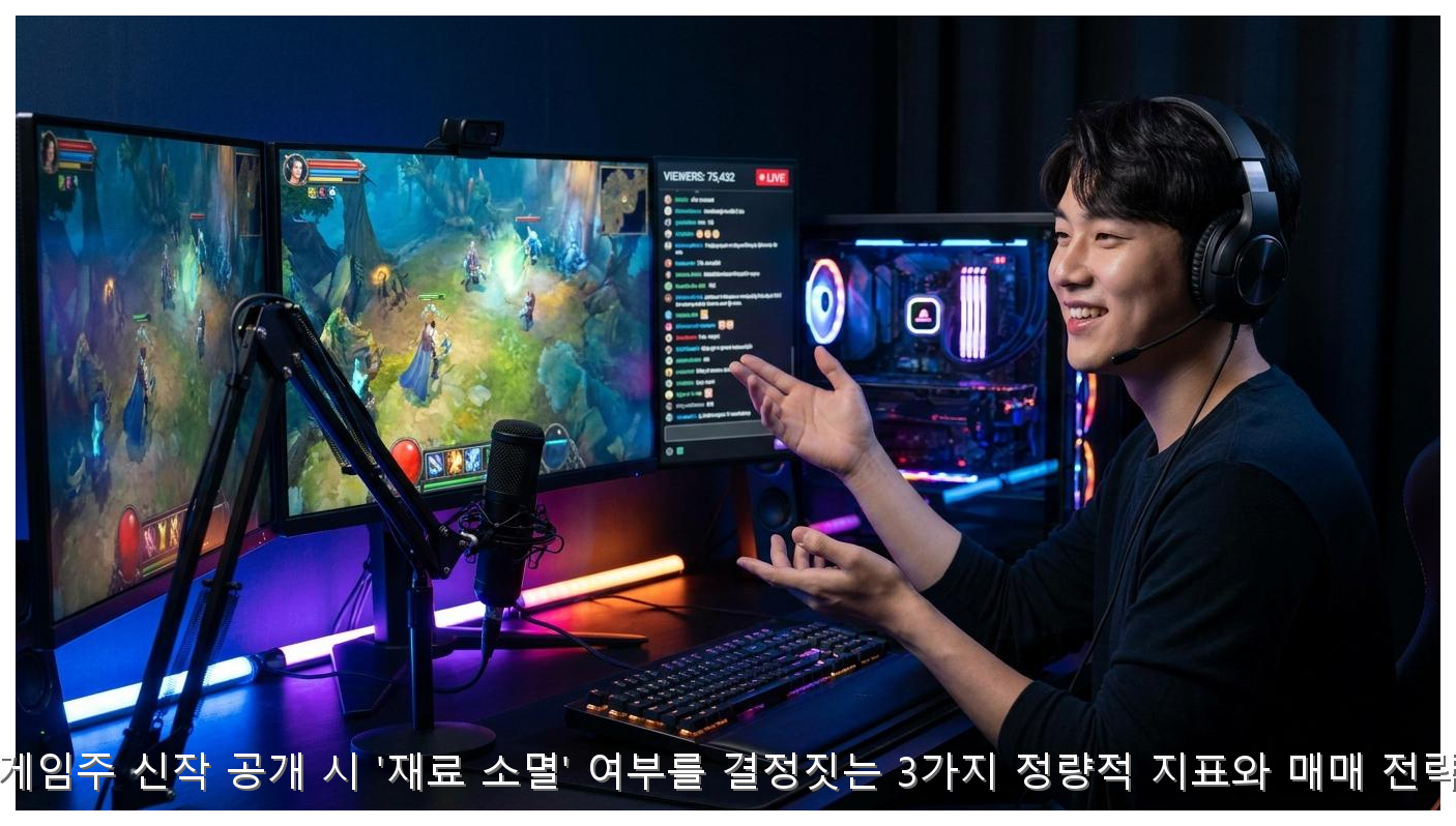 게임주 신작 공개 시 '재료 소멸' 여부를 결정짓는 3가지 정량적 지표와 매매 전략 핵심 안내 및 분석 인포그래픽 (7)