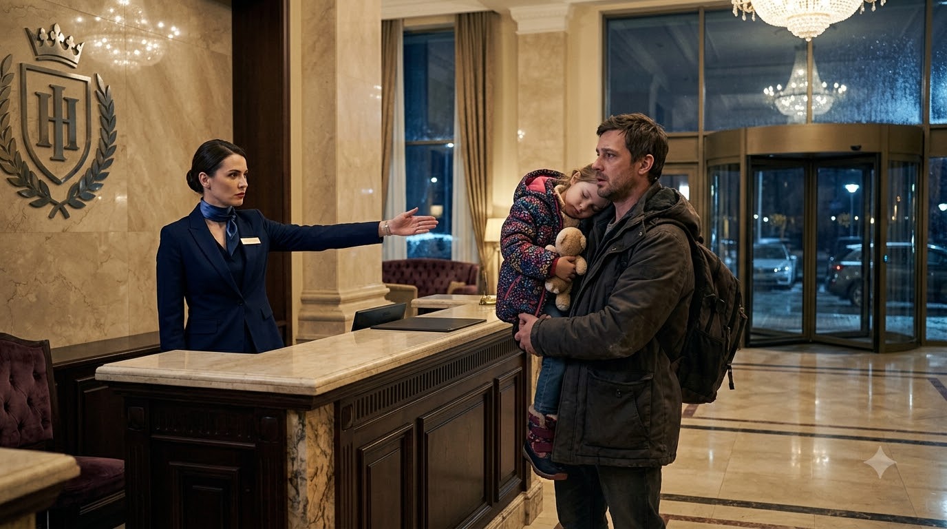 A Hotel Receptionist Kicked Me And My Sleeping Six-Year-Old Daughter Out Into The Cold Night. She Had No Idea I Owned The Entire Luxury Hotel Chain.