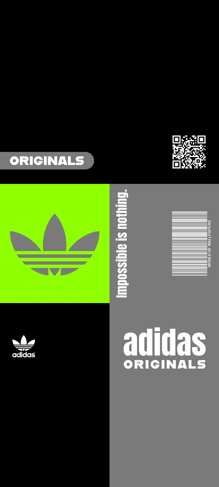 Adidas Originals Neon Graphic Design - Minimalist Graphic Design 2K iPhone Wallpaper (1843x4096)