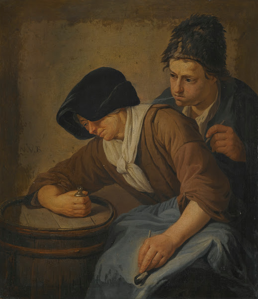 Interior With a Man And a Woman Smoking