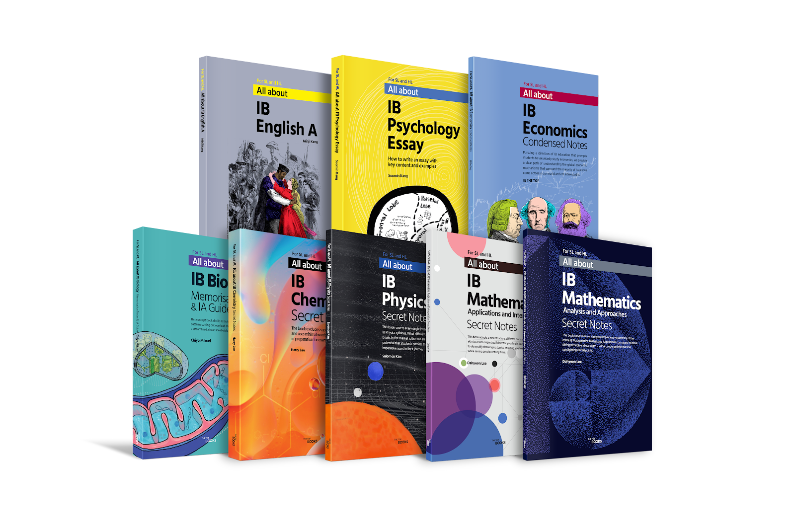 Eight All about IB textbook covers