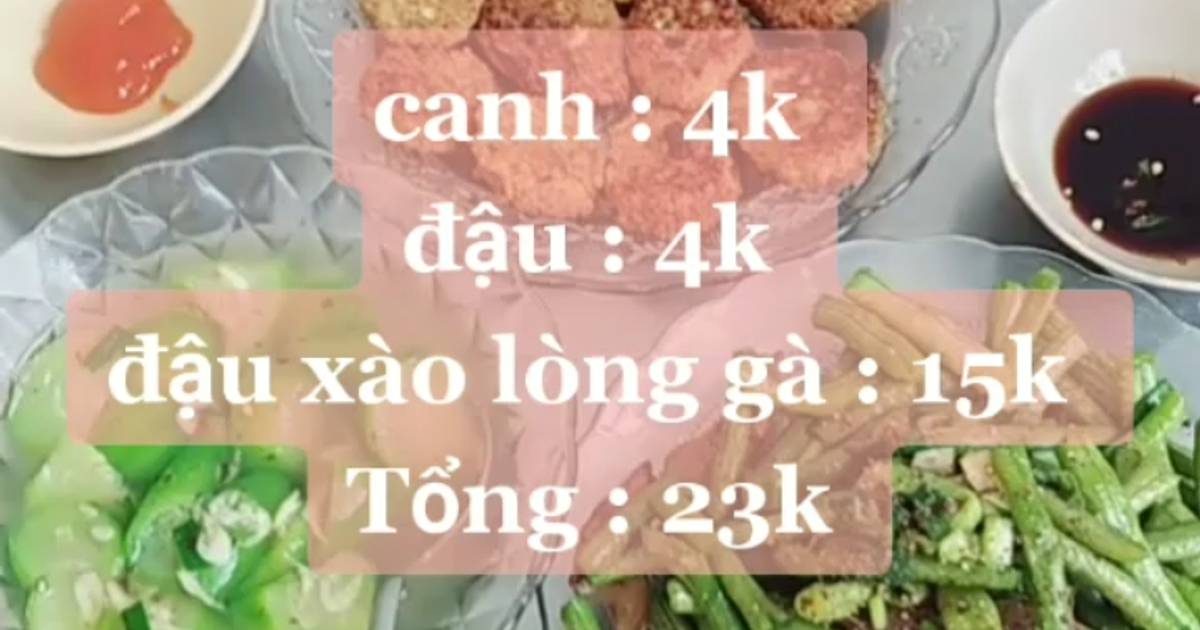 Mâm cơm 30k/2 người