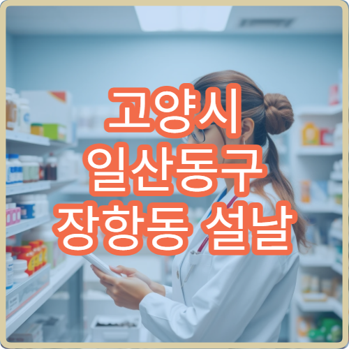 고양시 일산동구 장항동 설날 명절 연휴 약국 당직 영업 정보