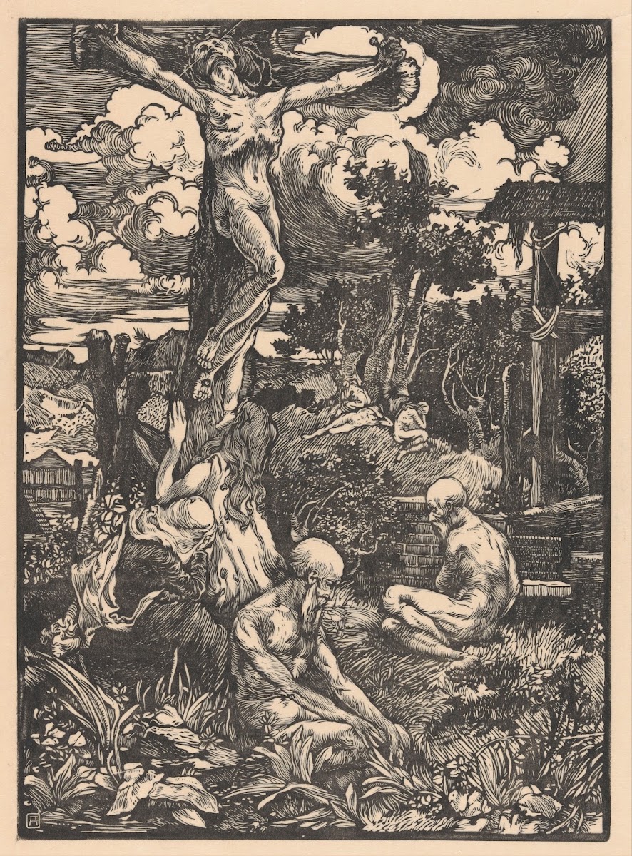 Gekruisigde Man In Heuvellandschap