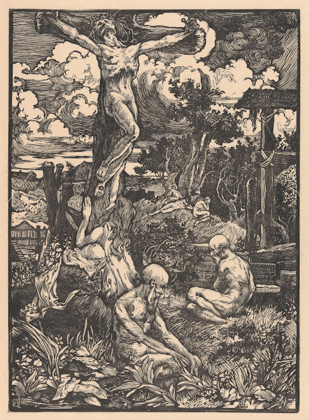 Gekruisigde Man In Heuvellandschap