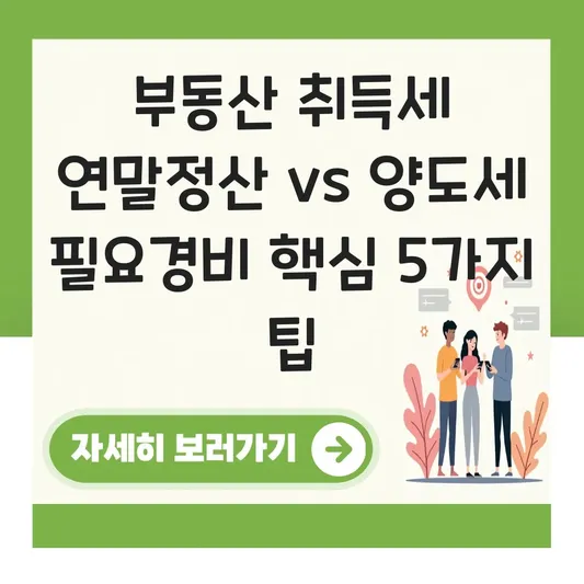 부동산 취득세 및 등록세 연말정산 공제 여부와 양도소득세 필요경비 인정 항목 차이 대표 이미지