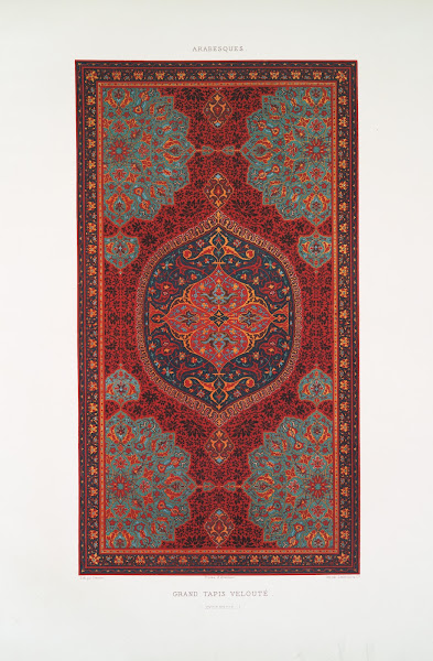 Arabesques grand tapis velouté XVIIIe siècle 1877
