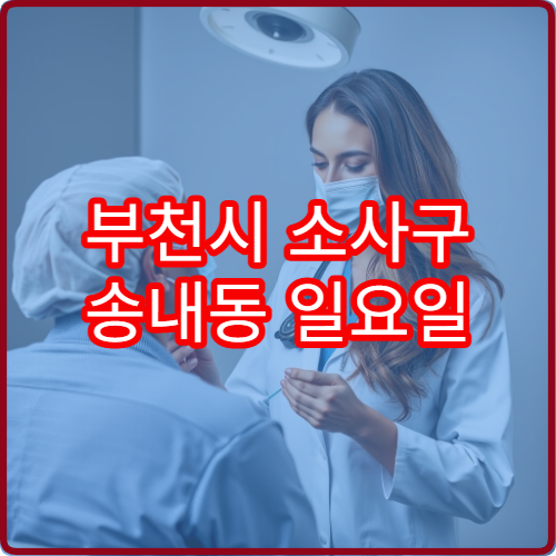 부천시 소사구 송내동 일요일 이비인후과 귀통증 중이염