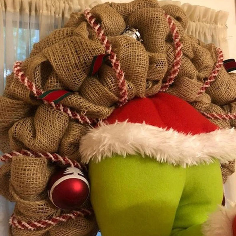 Weihnachtskranz mit Plüschfigur