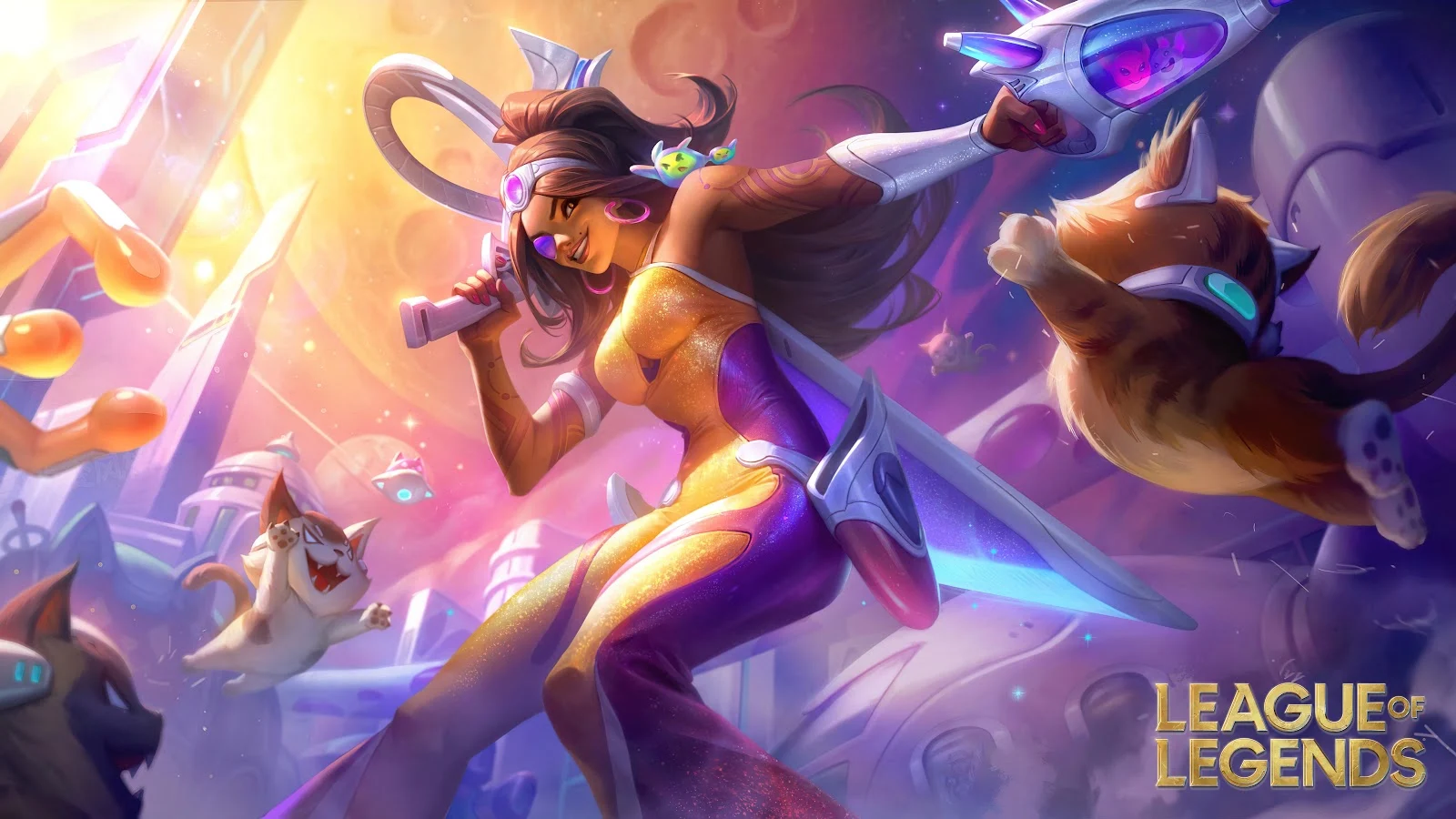 Samira (League Of Legends), League Of Legends, Riot Games, Space Groove, Adc 8K Desktop Wallpaper Background (7680x4320) Free Download