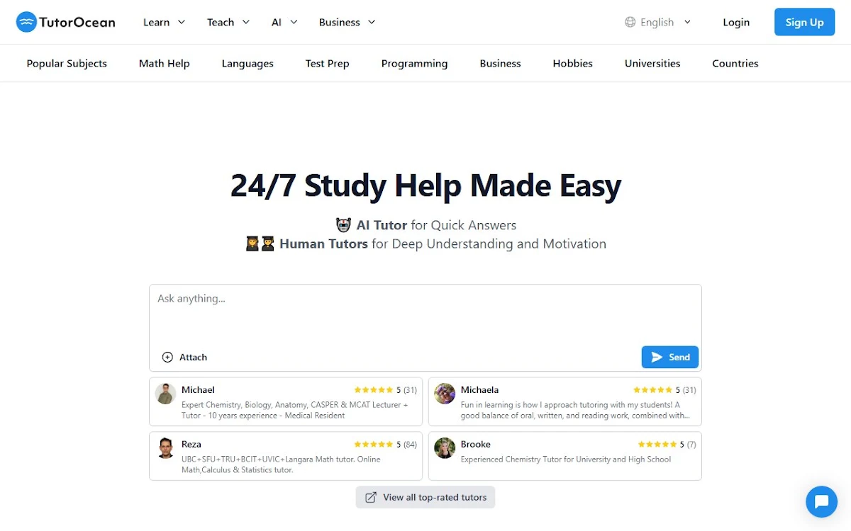 Captura de tutorocean.com