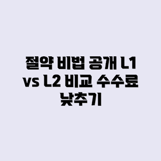 블록체인 수수료 절약, L1과 L2, 블록체인 초보, 전문가 팁, 수수료 비교