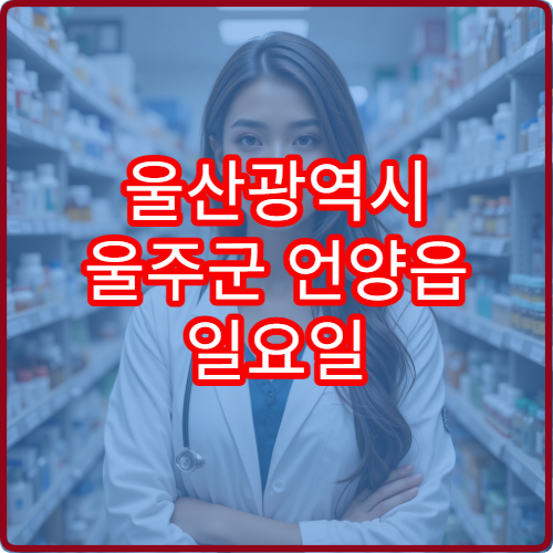 울산광역시 울주군 언양읍 일요일 당번약국 문 여는 현황 야간 영업 포함