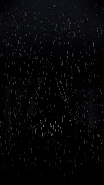 Gothic Superhero Standing on Gargoyle in Rainy Cityscape - Free mobile Wallpaper