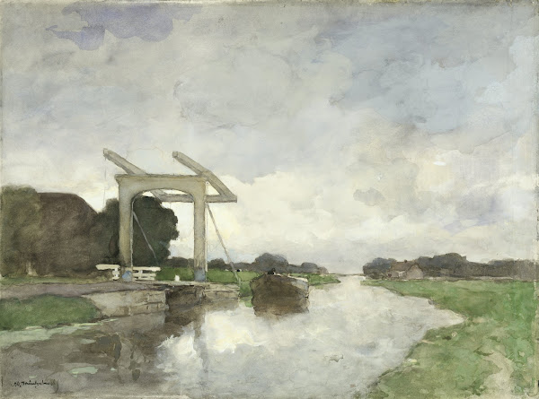 Drawbridge at Noorden c 1890