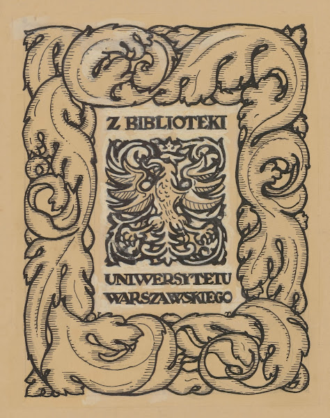 Design for a Bookplate of the University of Warsaw Library 1916