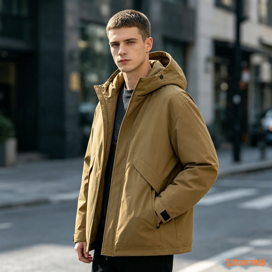 2D Hooded Cotton Coat