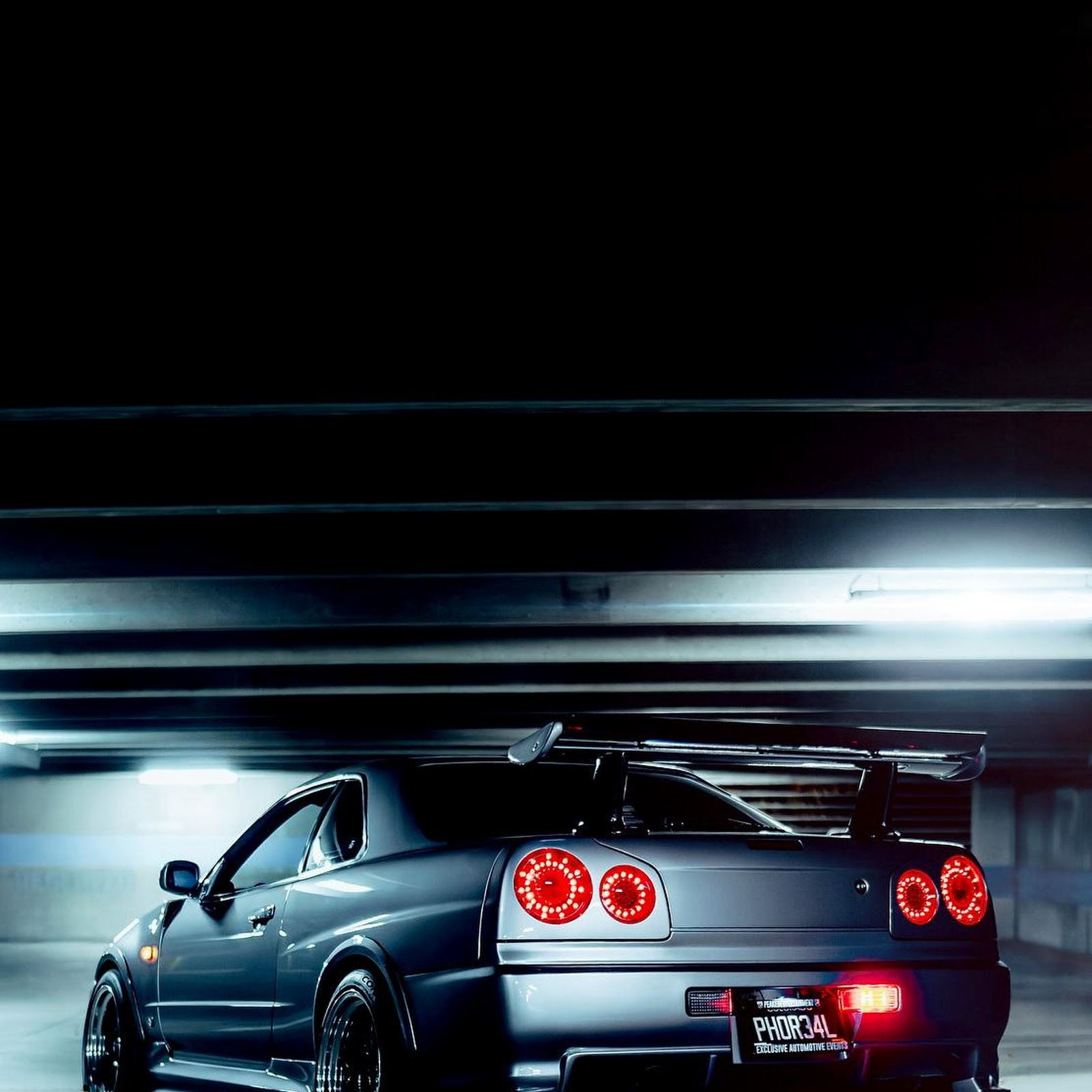 Download Nissan Skyline R34 GT-R In Shadows Full HD iPhone