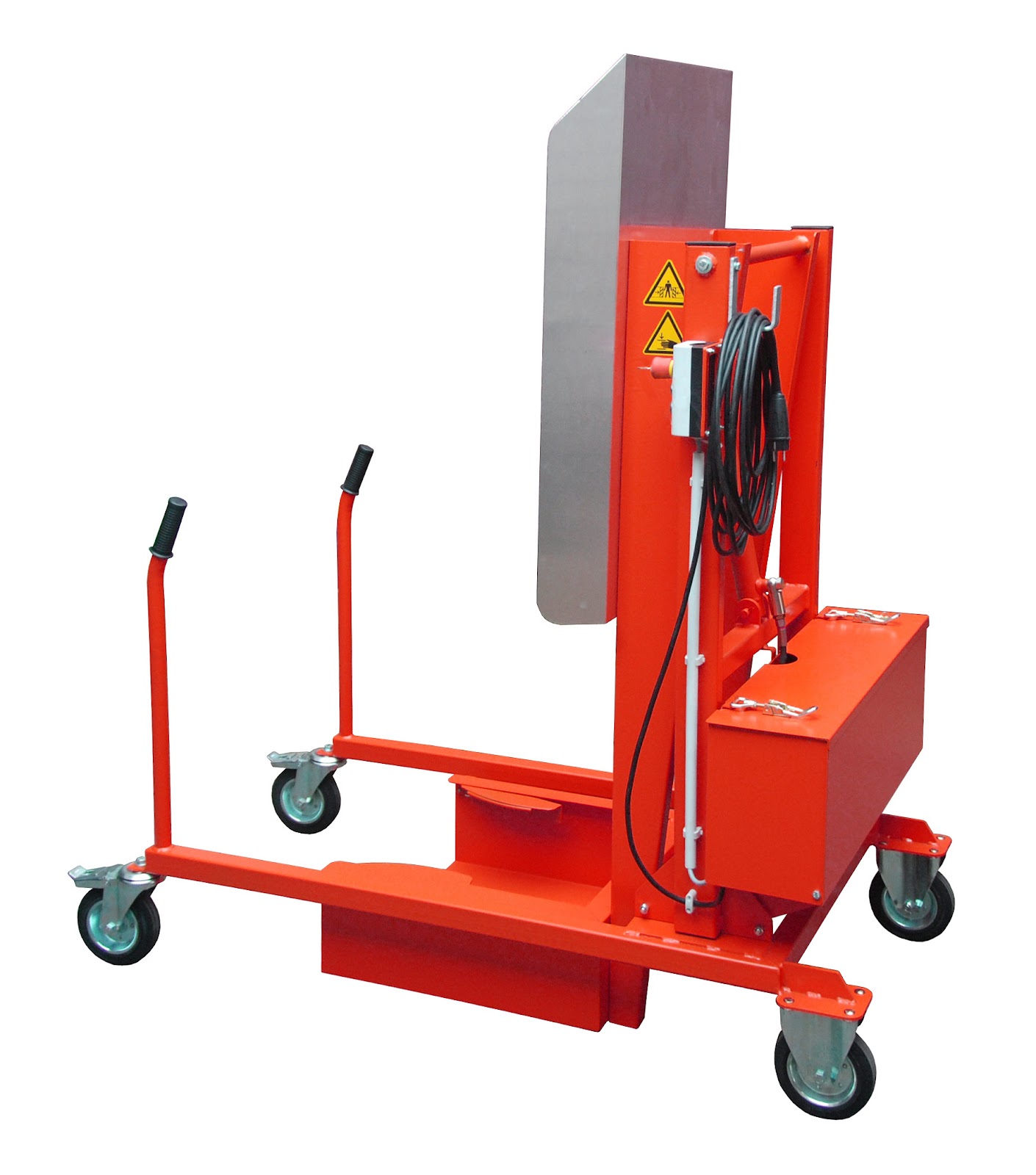 Afvalcontainer-Kiepstation MKS-230V, gelakt, Vuurrood