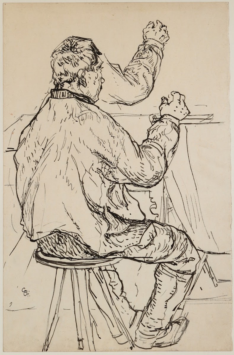Giovanin de Vöja zwei Studien zu Emmaus 1907