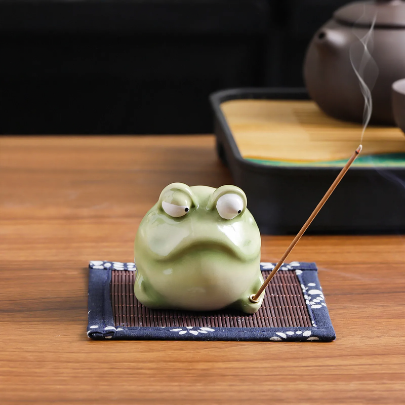 Frosch-Räucherstäbchenhalter aus Harz