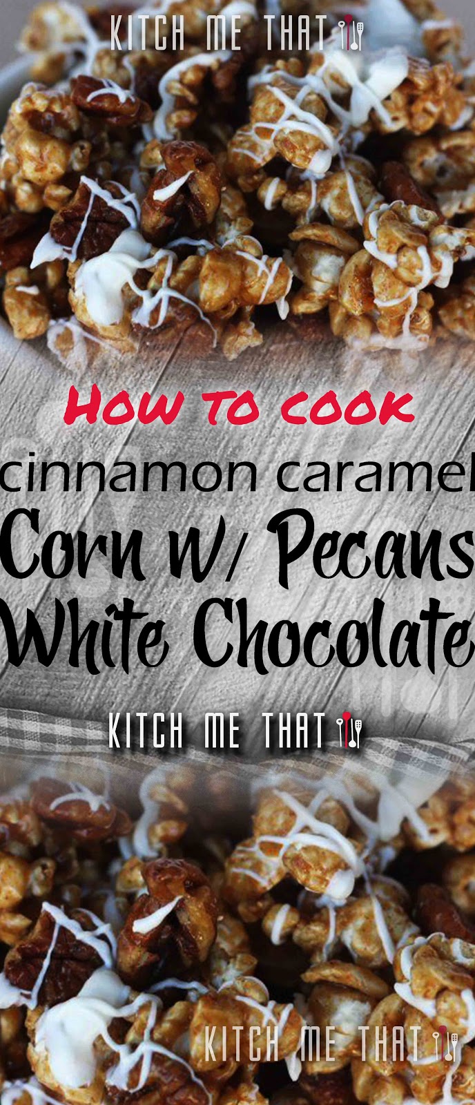 Cinnamon Caramel Corn with Pecans & White Chocolate