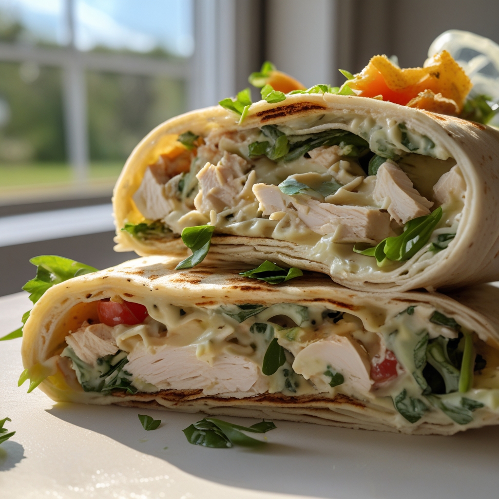 Creamy Chicken Salad Wrap - Easy Homemade Lunch Recipe