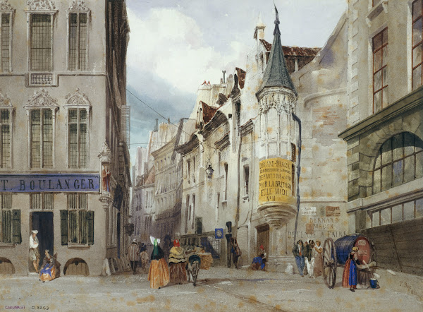 Le carrefour des rue Bailleul et Jean Tison actuel 1er arrondissement Paris 1831