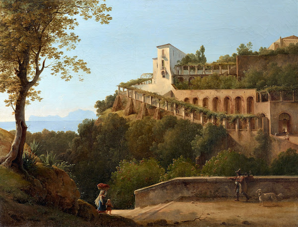 A Convent Near Naples with a View of Capri 1816