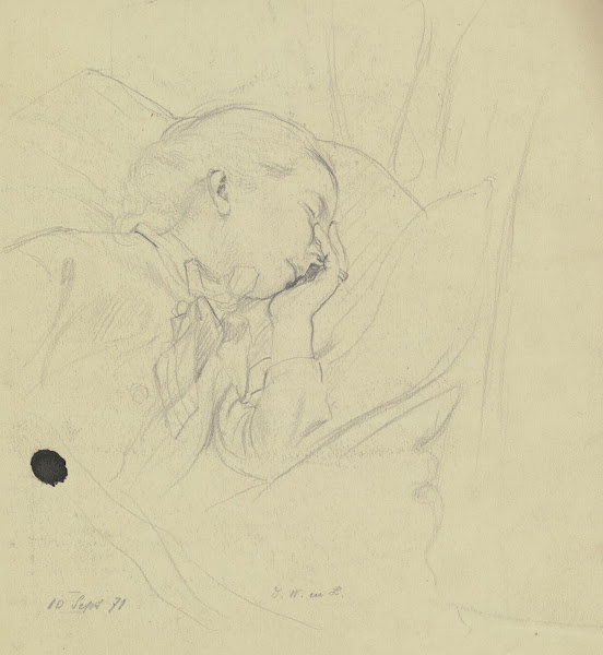 Luise Scholderer schlafend 1871