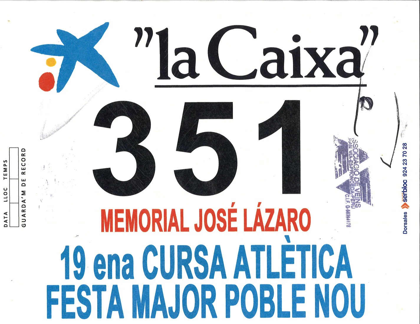 Dorsal de Cursa Poble Nou