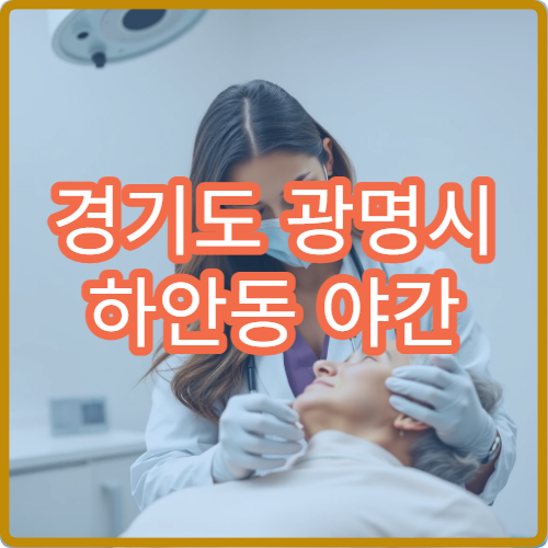 경기도 광명시 하안동 야간 이비인후과 병원 늦은 시간 진료