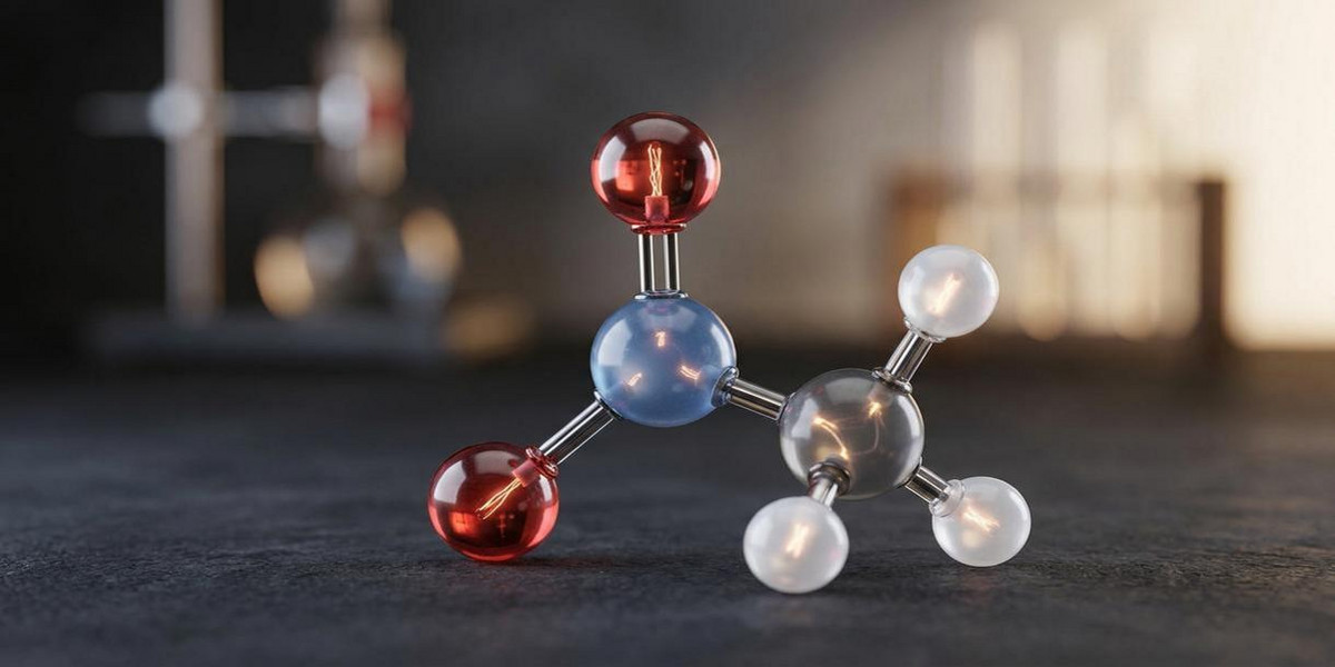 Illustrazione scientifica della struttura molecolare dell'H2CBN, dettagli chimici evidenziati, stile moderno e pulito.
