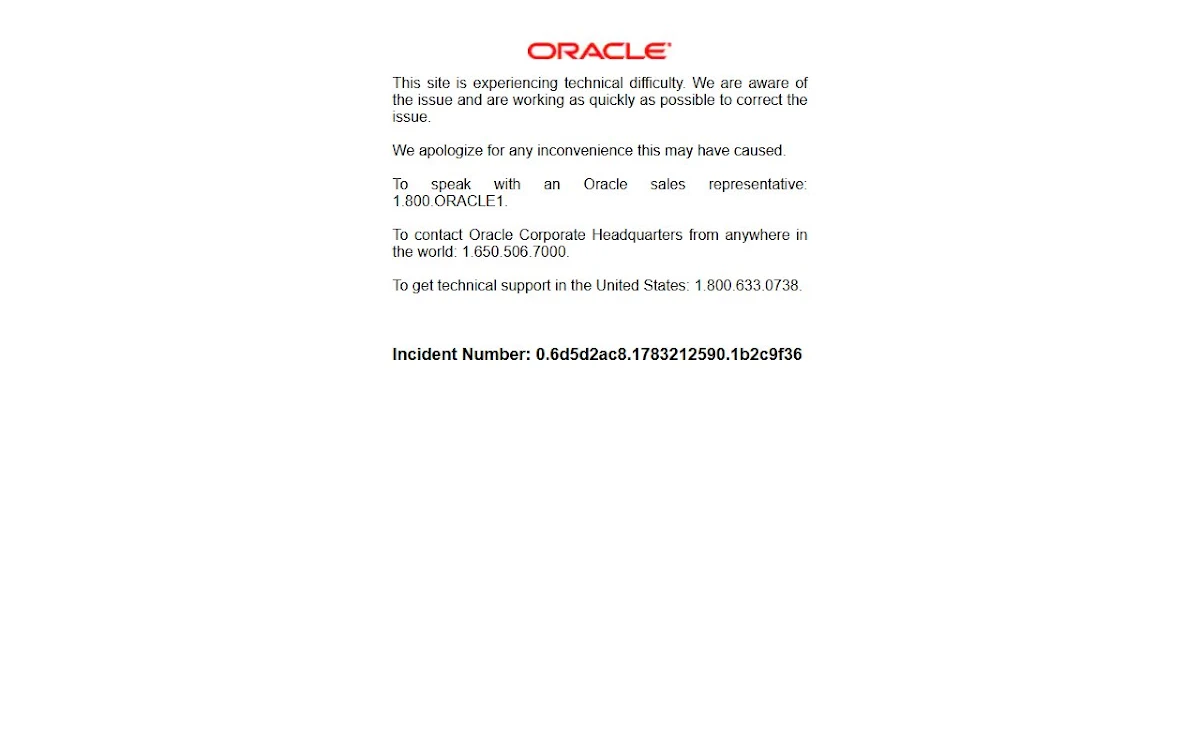 Captura de Oracle