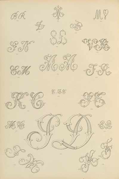 Album de chiffres  monogrammes couronnes de noblesse francaises et etrangeres Pl