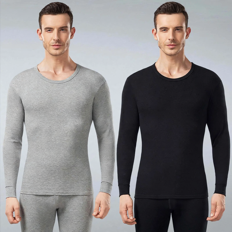 Padded Thermal Underwear Set, Round Neck