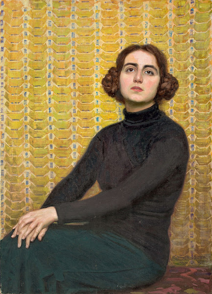 Female model with yellow background 1911